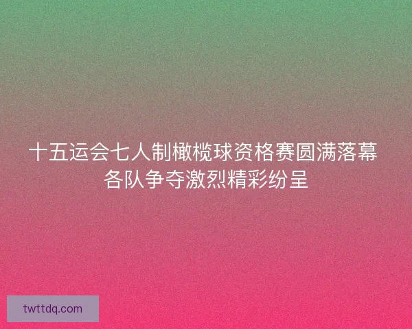十五运会七人制橄榄球资格赛圆满落幕 各队争夺激烈精彩纷呈